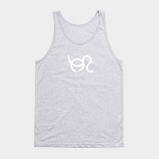 Taurus and Leo Double Zodiac Horoscope Signs (White) Tank Top